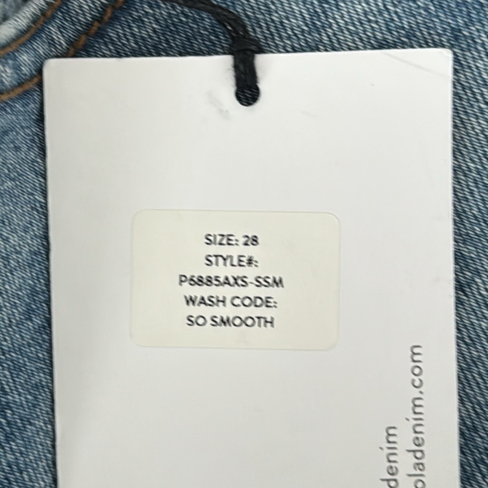 NWT Pistola Denim Charlie High Rise Straight Leg Jean Zip Around Size 28 - Picture 6 of 9